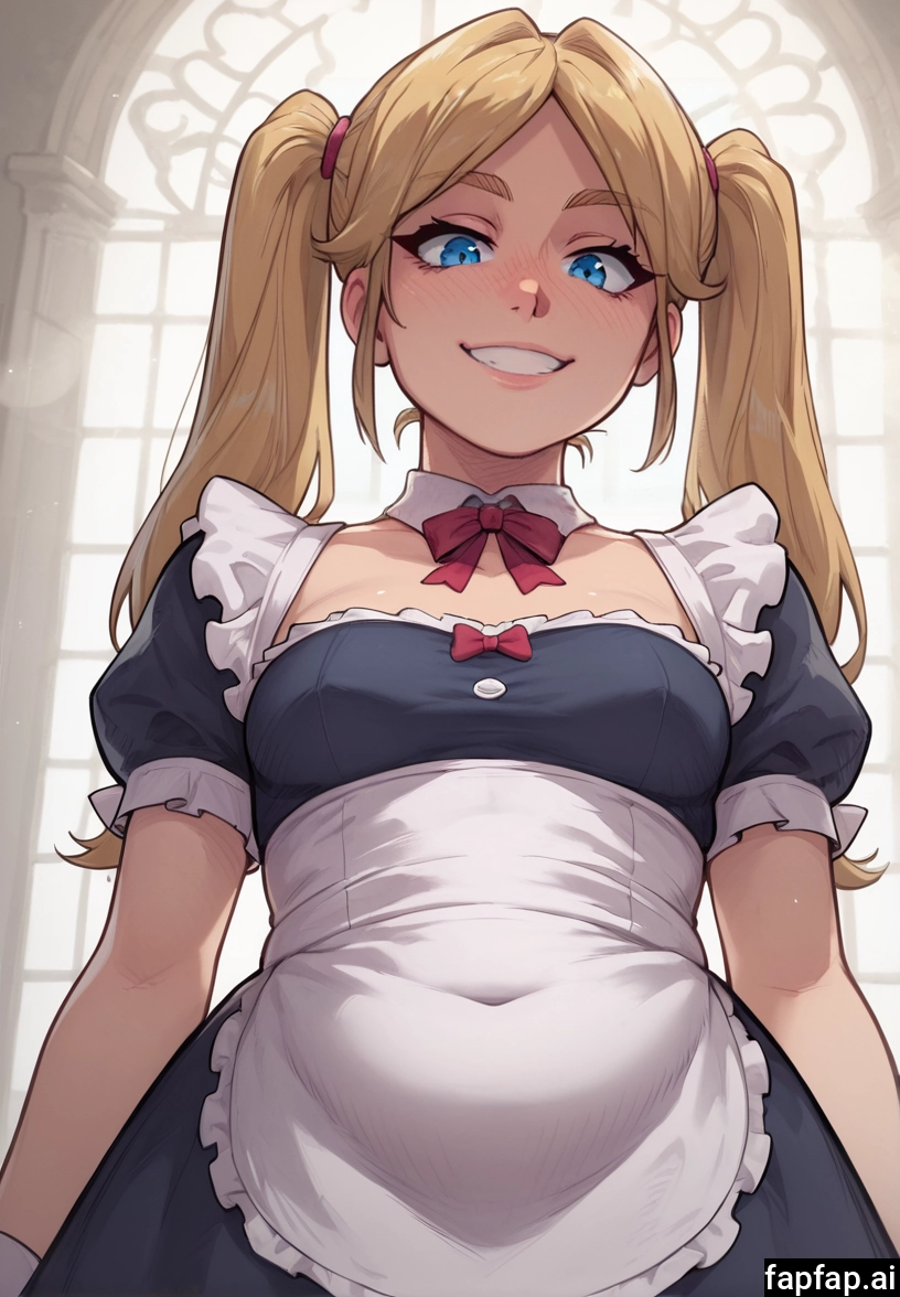 1girl, solo, blonde hair, smile, twintails, blue eyes