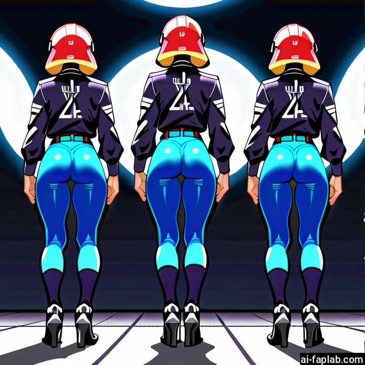 ass, high heels, pants, from behind, helmet, skin tight · Yamete.gg