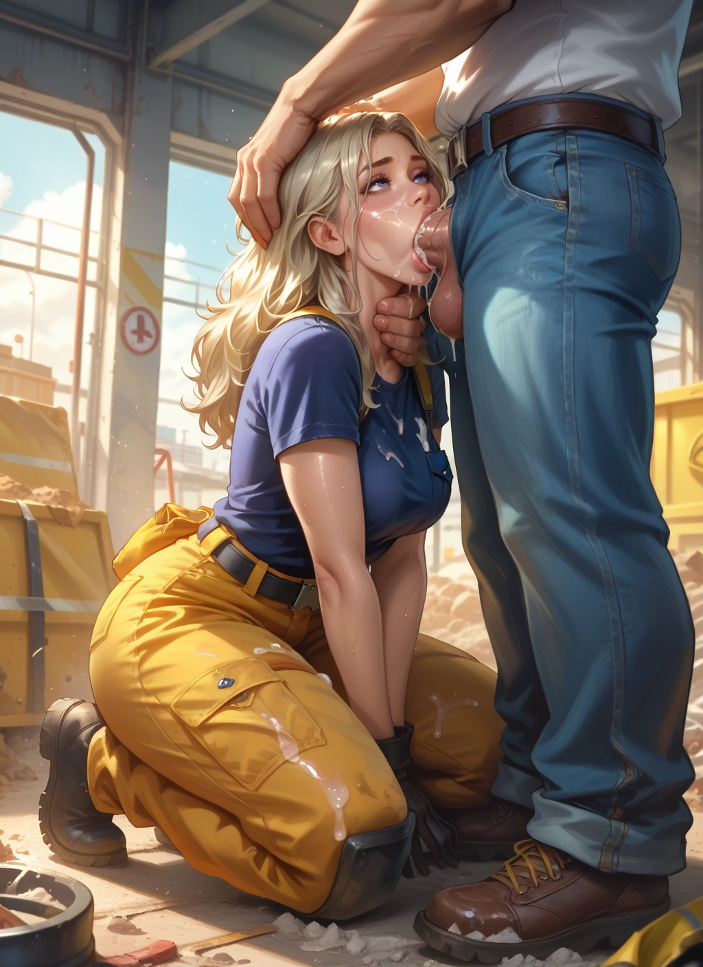 1girl, penis, oral, hetero, fellatio, 1boy · Yamete.gg