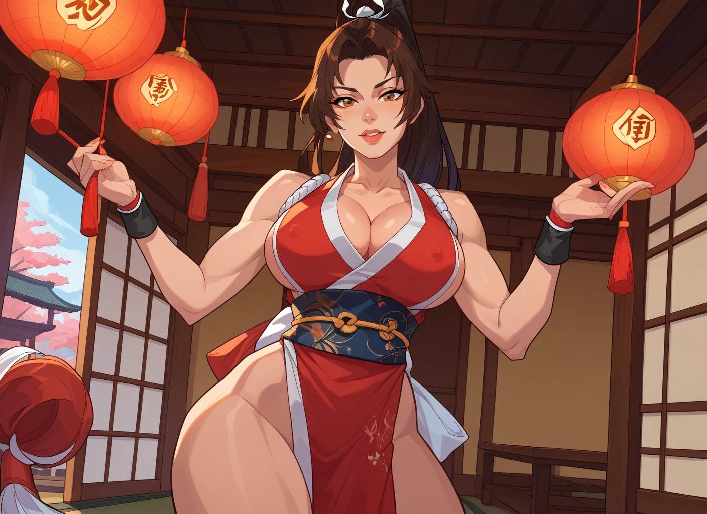 breasts, 1girl, brown hair, brown eyes, covered nipples, large breasts · Yamete.gg