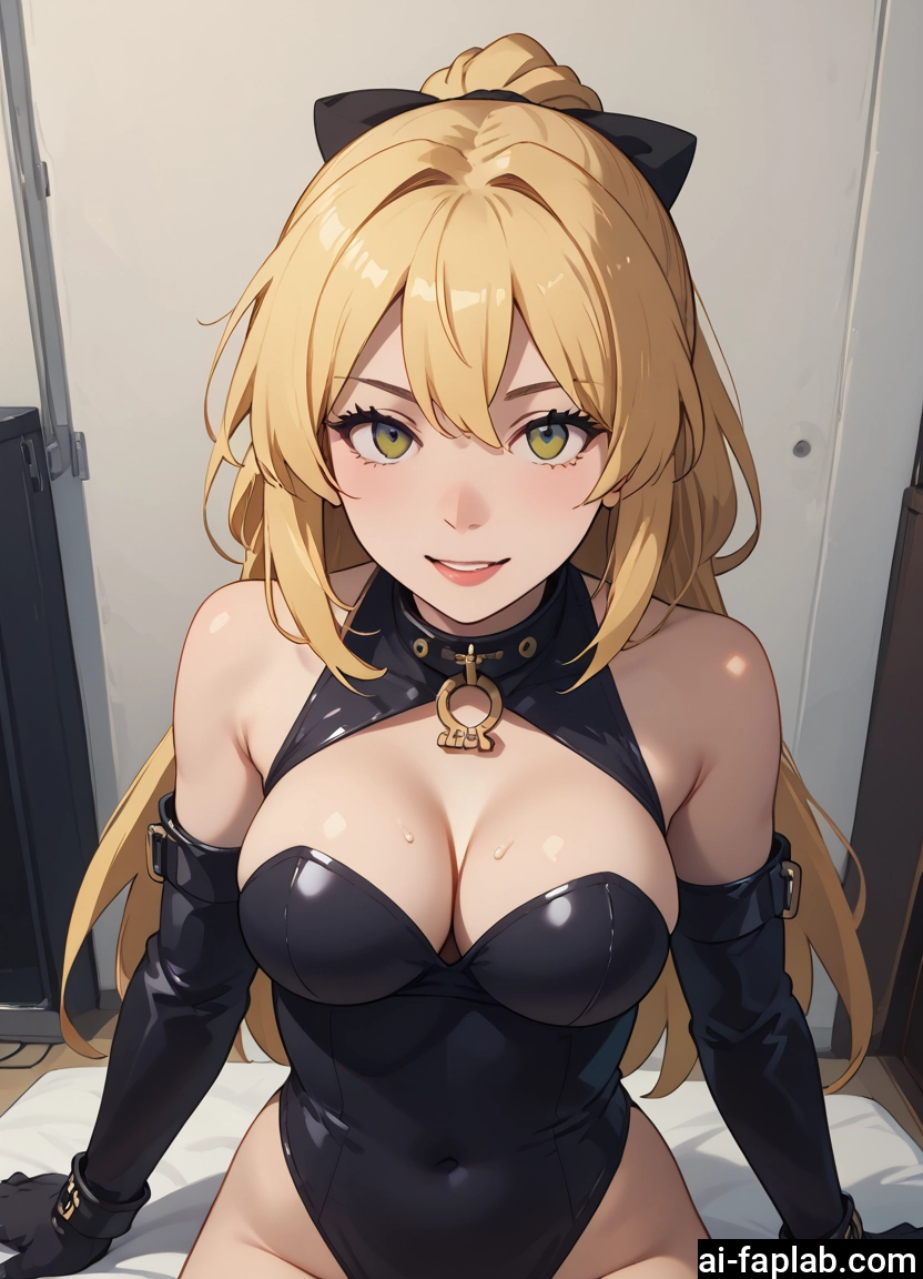 1girl, breasts, blonde hair, long hair, gloves, looking at viewer