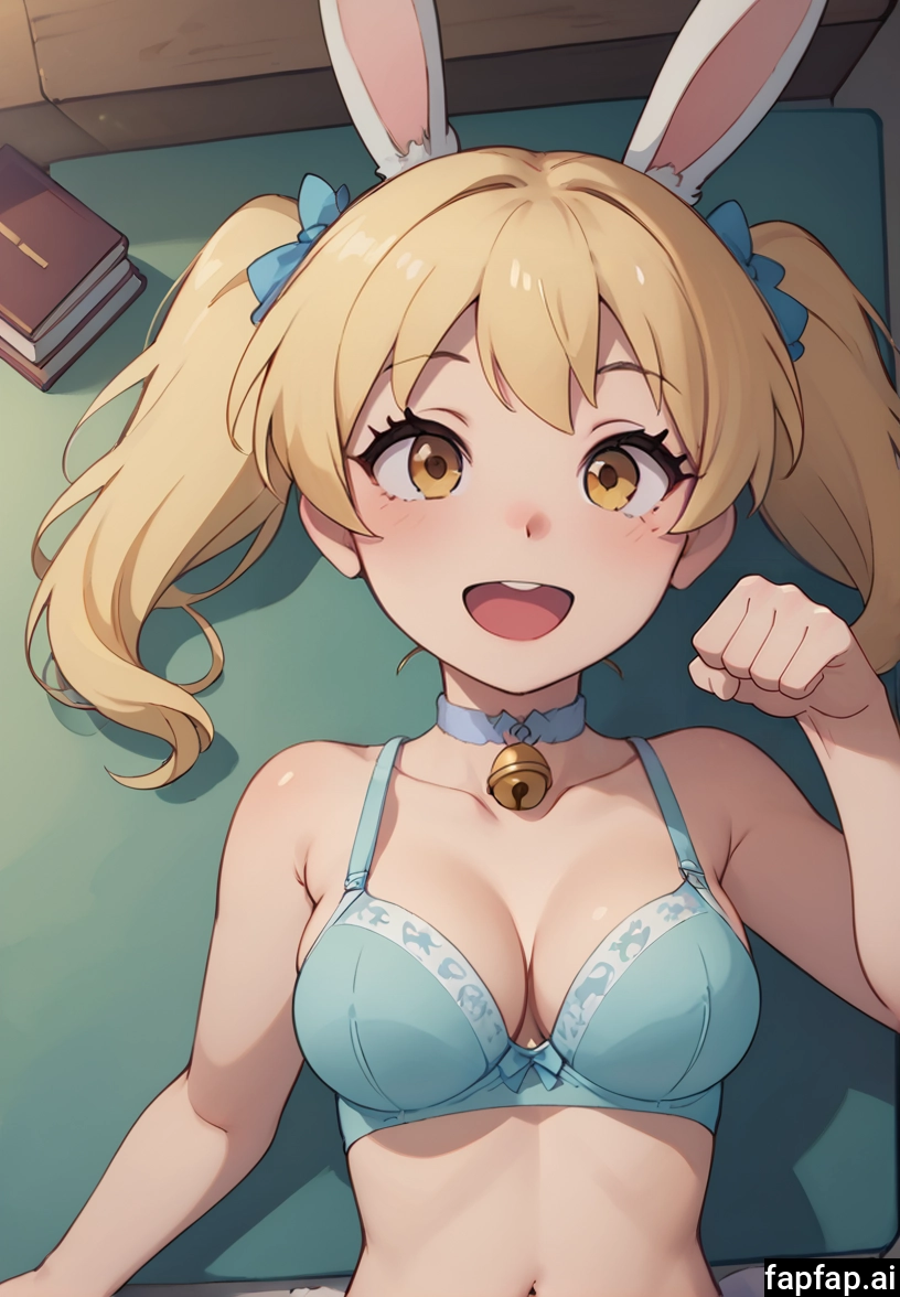1girl, breasts, solo, underwear, animal ears, twintails · Yamete.gg