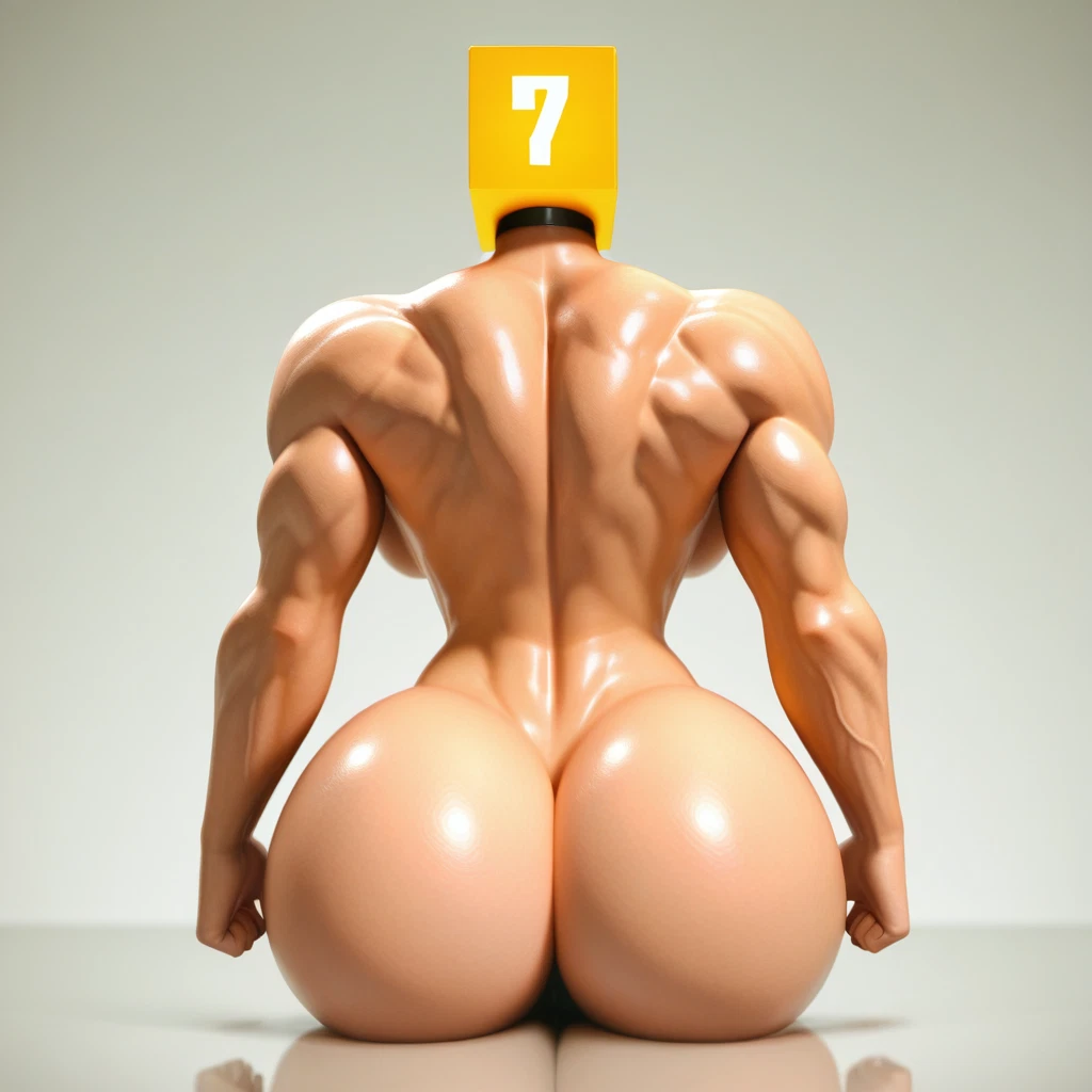 1girl, ass, nude, muscular, backboob, breasts · Yamete.gg