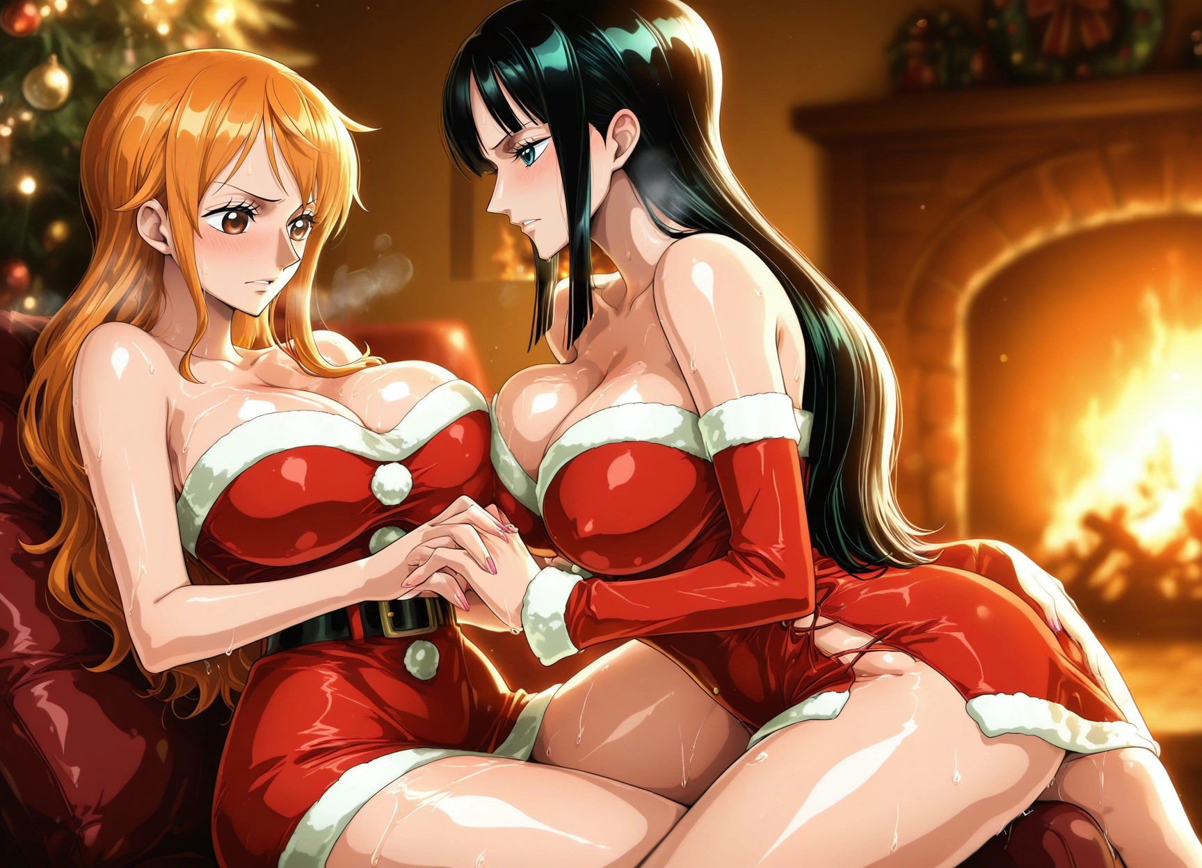 multiple girls, breasts, 2girls, yuri, long hair, large breasts · Yamete.gg