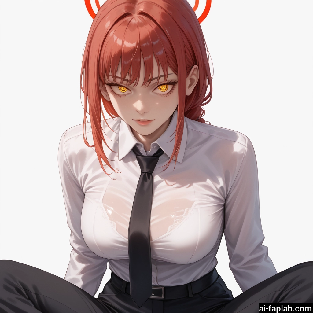 1girl, breasts, necktie, shirt, solo, pants · Yamete.gg