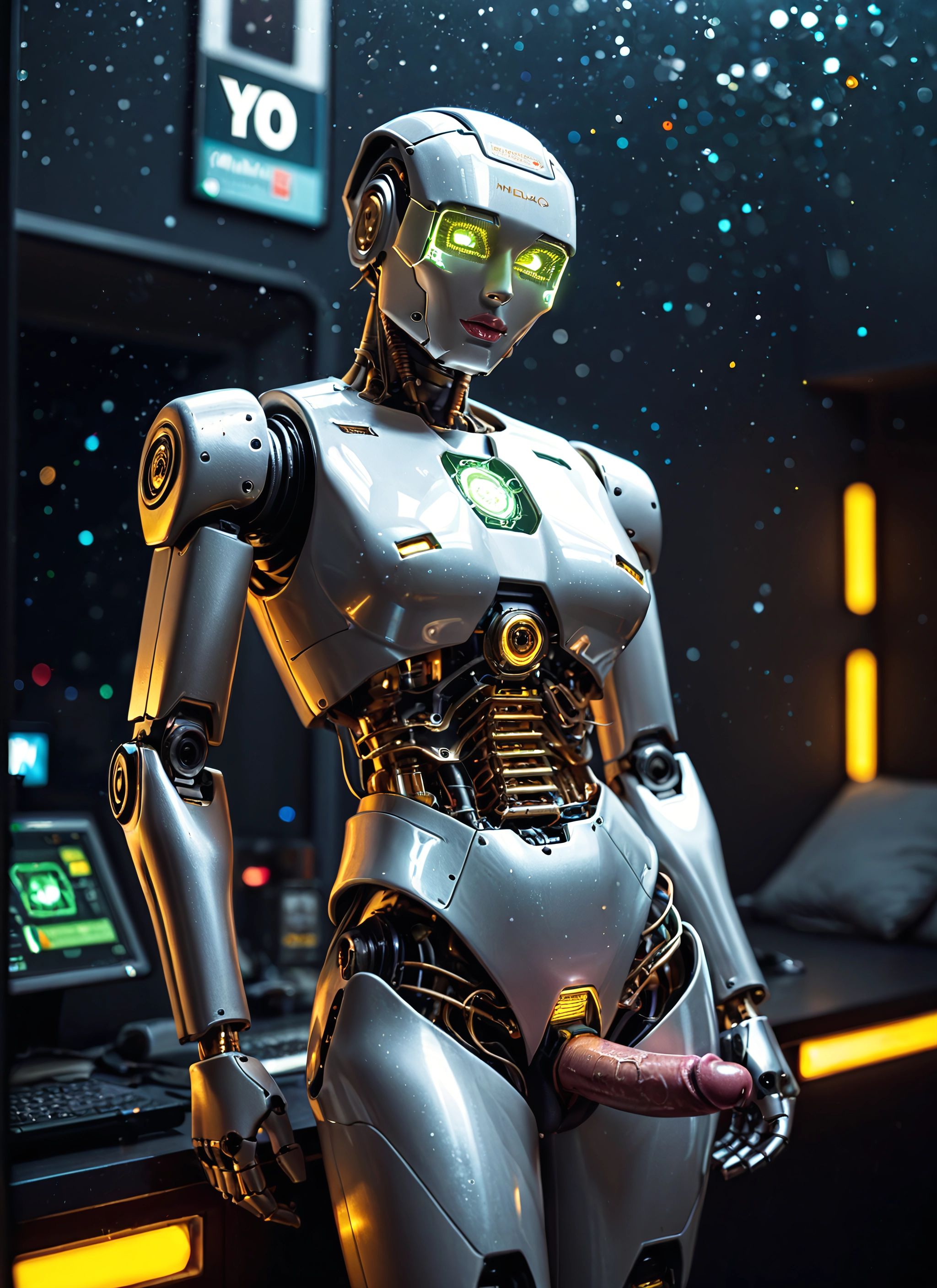 futanari, penis, 1girl, solo, uncensored, humanoid robot · Yamete.gg
