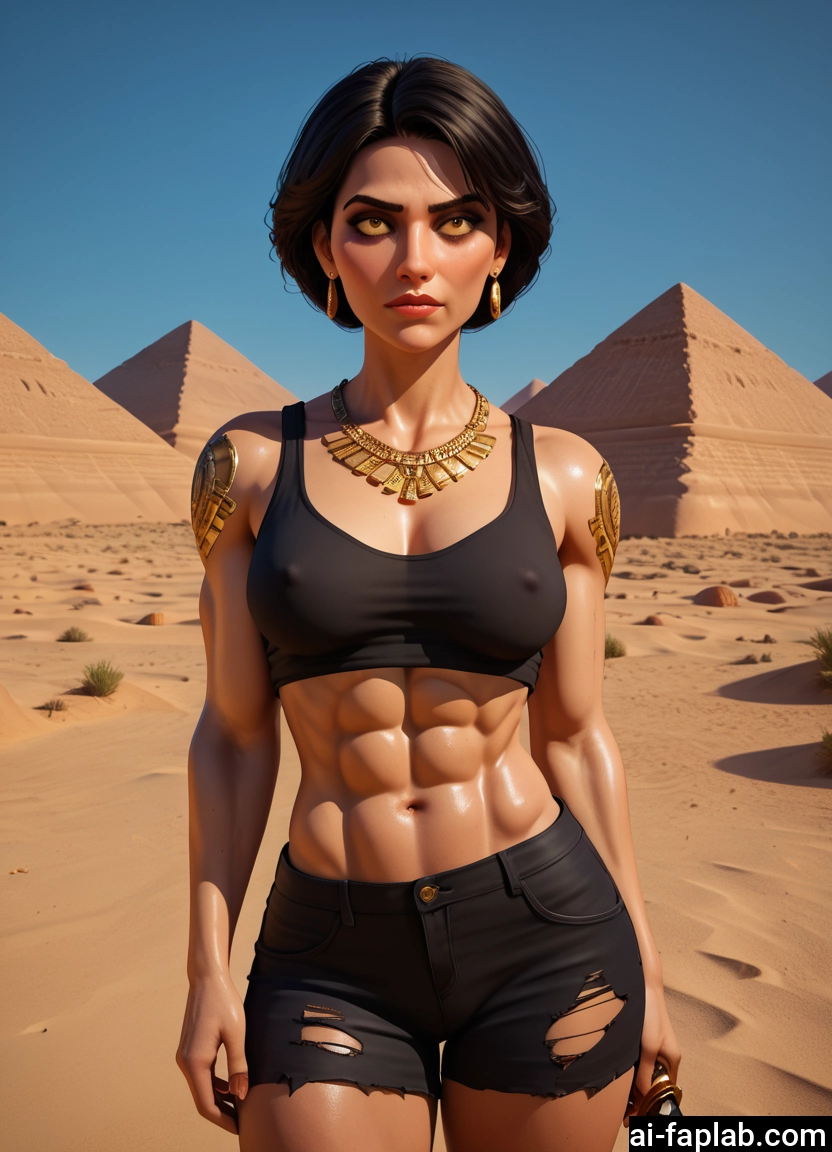 1girl, jewelry, solo, breasts, earrings, abs · Yamete.gg
