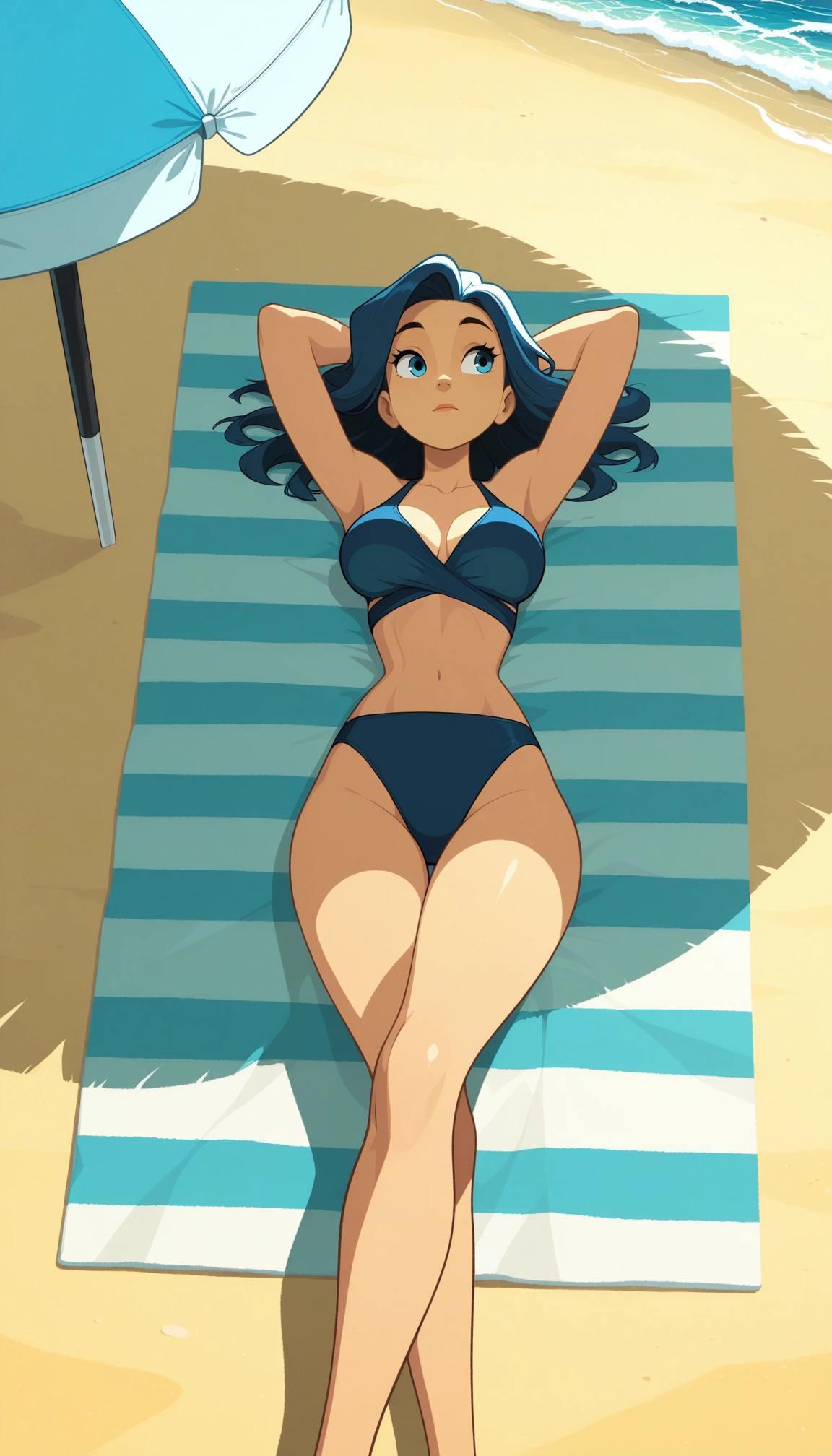 1girl, swimsuit, solo, breasts, bikini, beach · Yamete.gg