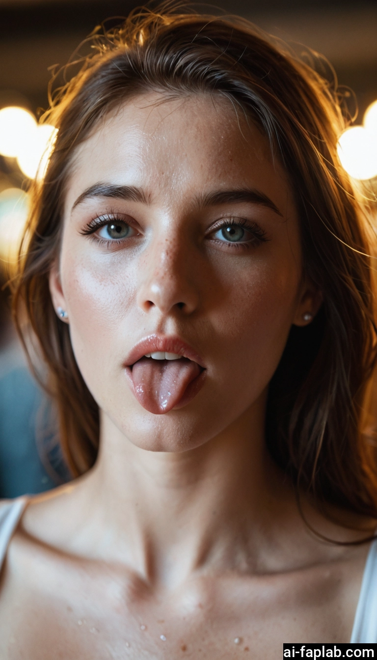 1girl, solo, tongue, tongue out, photo (medium), looking at viewer