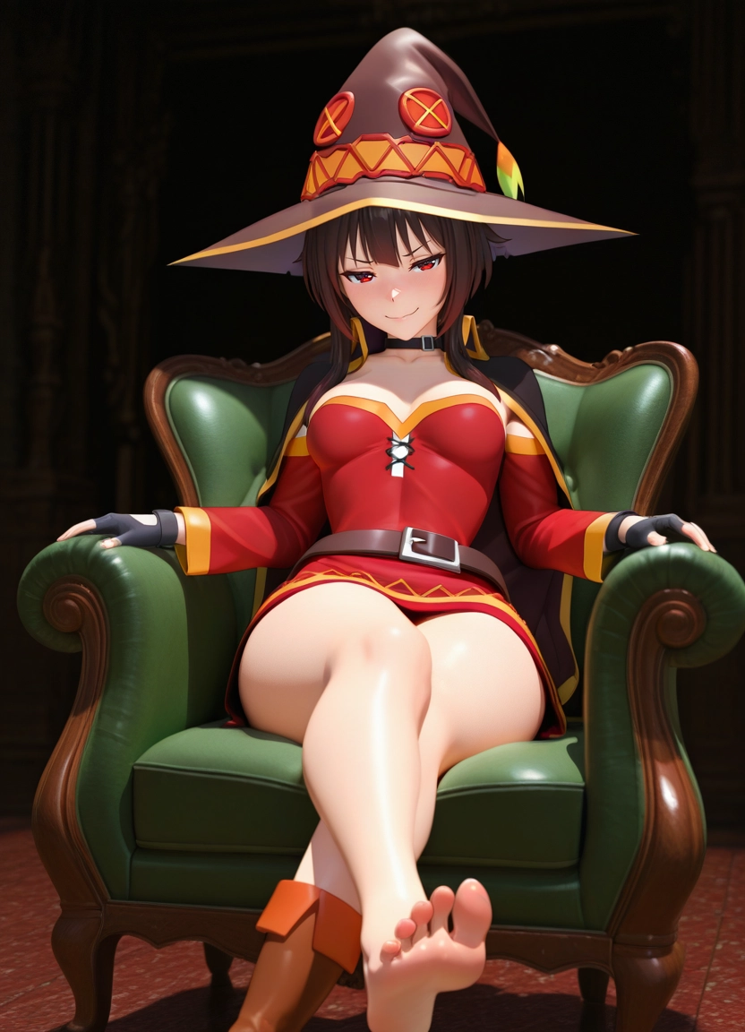 1girl, barefoot, feet, toes, hat, witch hat · Yamete.gg