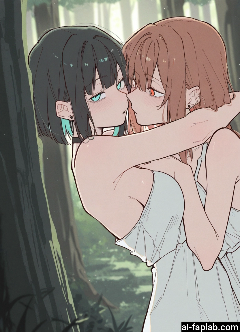 multiple girls, 2girls, yuri, dress, breasts, choker · Yamete.gg