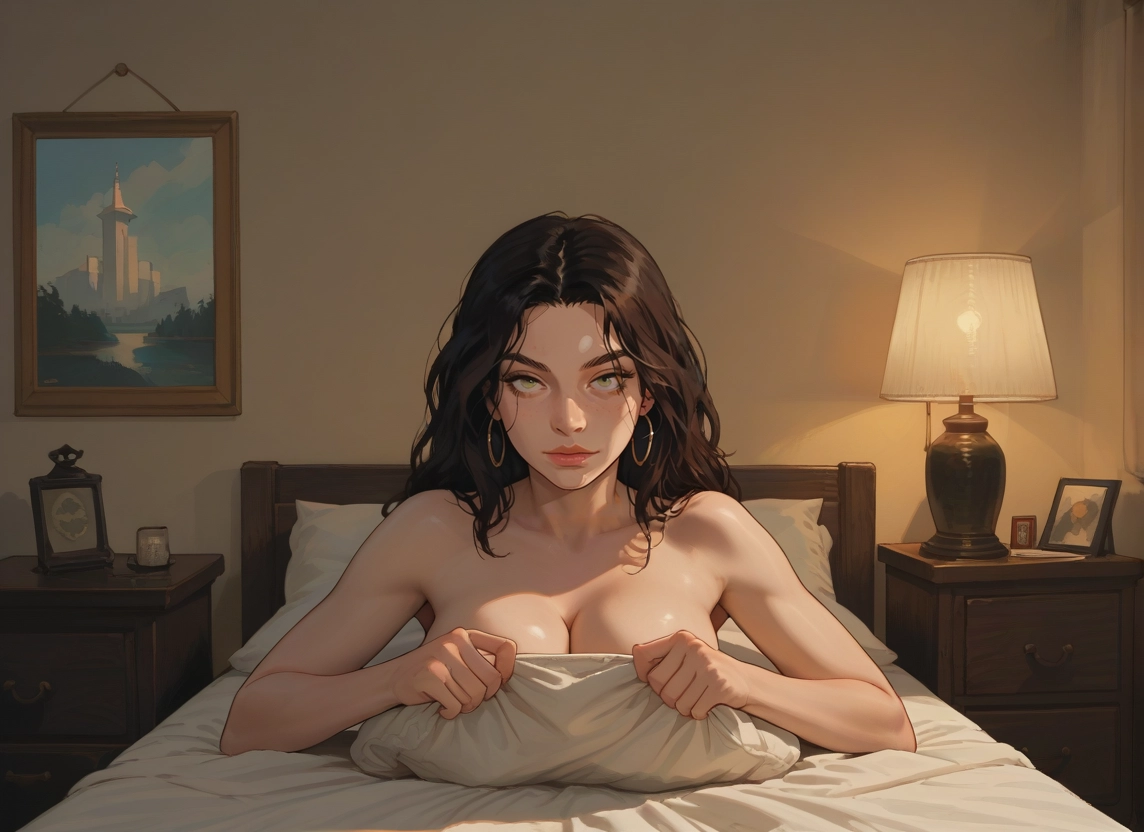 1girl, breasts, solo, looking at viewer, long hair, earrings · Yamete.gg