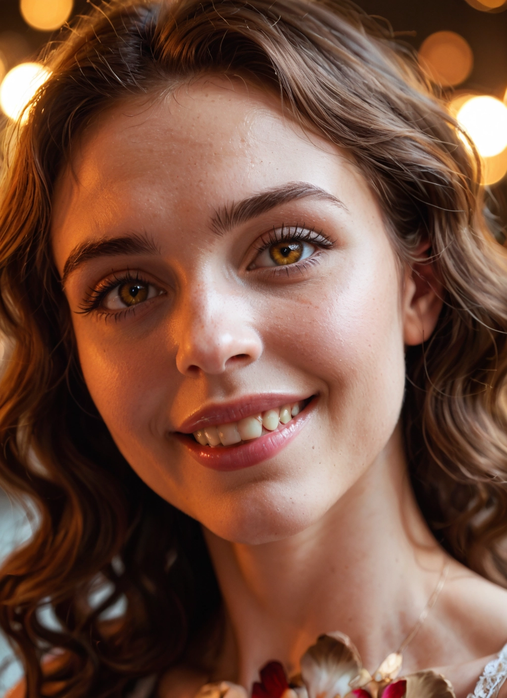 1girl, solo, smile, teeth, jewelry, realistic · Yamete.gg