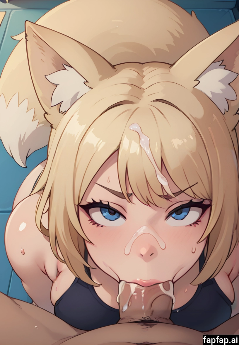 1girl, hetero, cum, penis, animal ears, fellatio · Yamete.gg