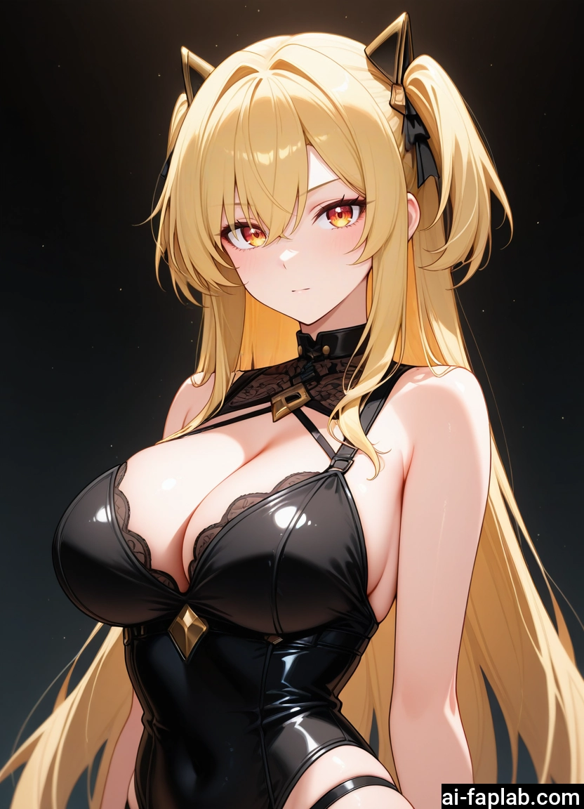 breasts, 1girl, long hair, large breasts, blonde hair, solo