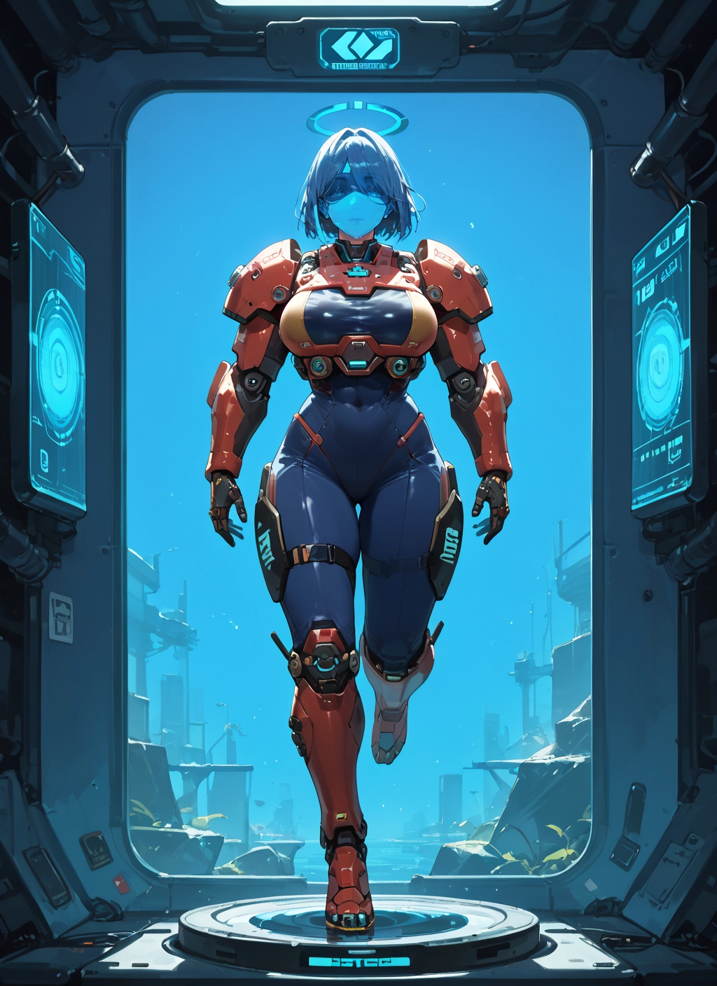 1girl, breasts, bodysuit, solo, large breasts, short hair · Yamete.gg