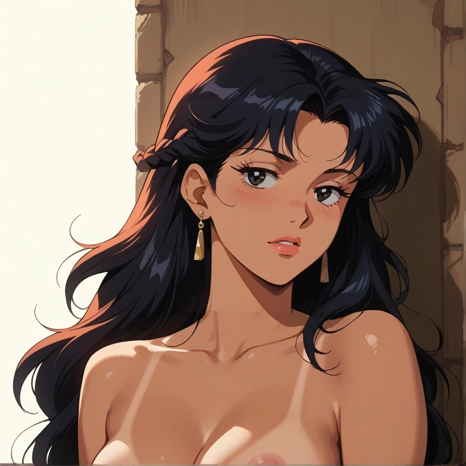 1girl, solo, breasts, tan, earrings, tanlines · Yamete.gg