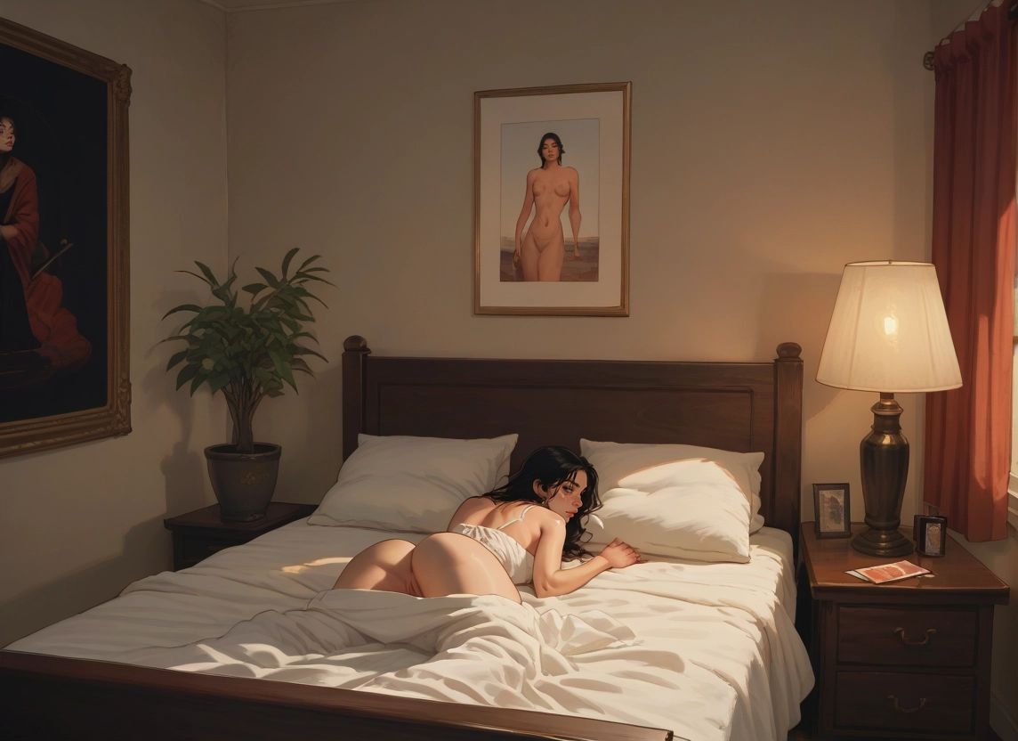 1girl, ass, breasts, pillow, lying, solo · Yamete.gg