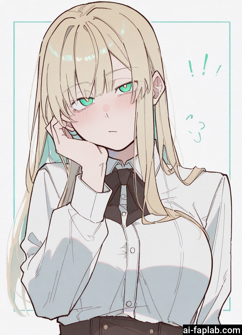 1girl, solo, long hair, shirt, blush, white shirt · Yamete.gg