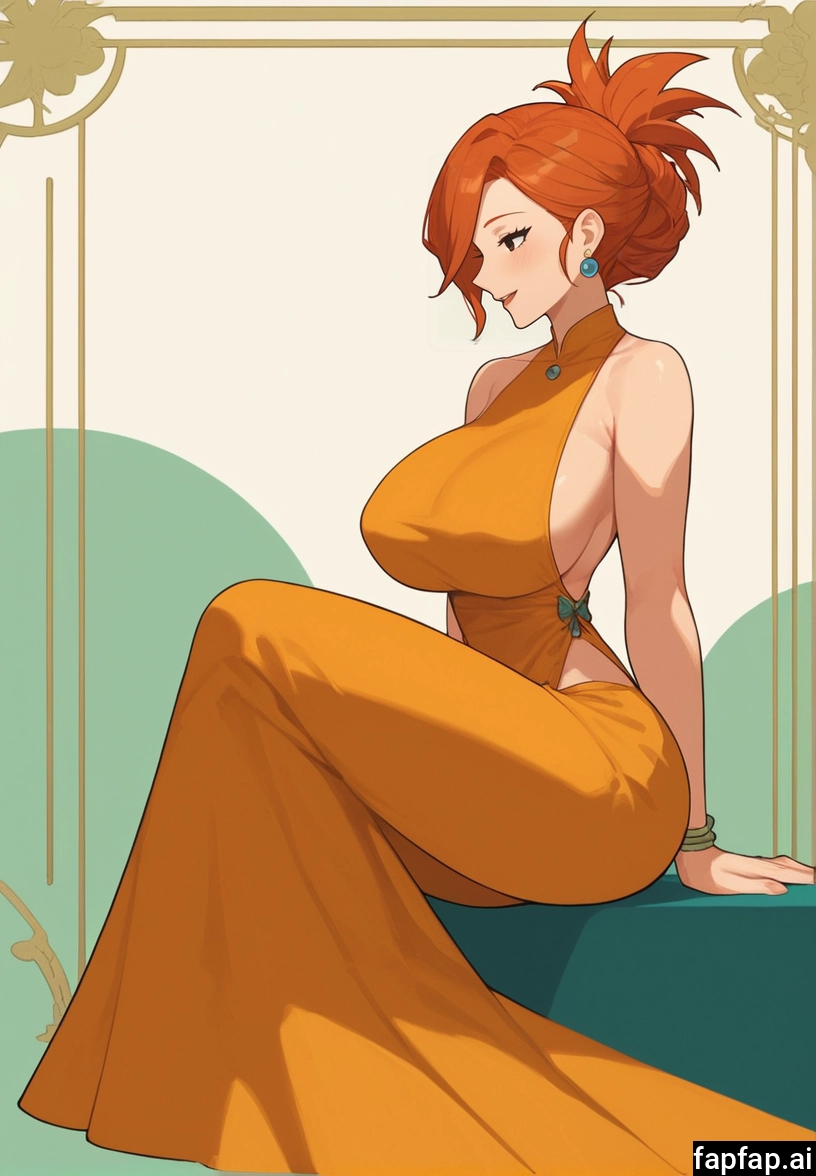 1girl, breasts, jewelry, dress, solo, sitting · Yamete.gg