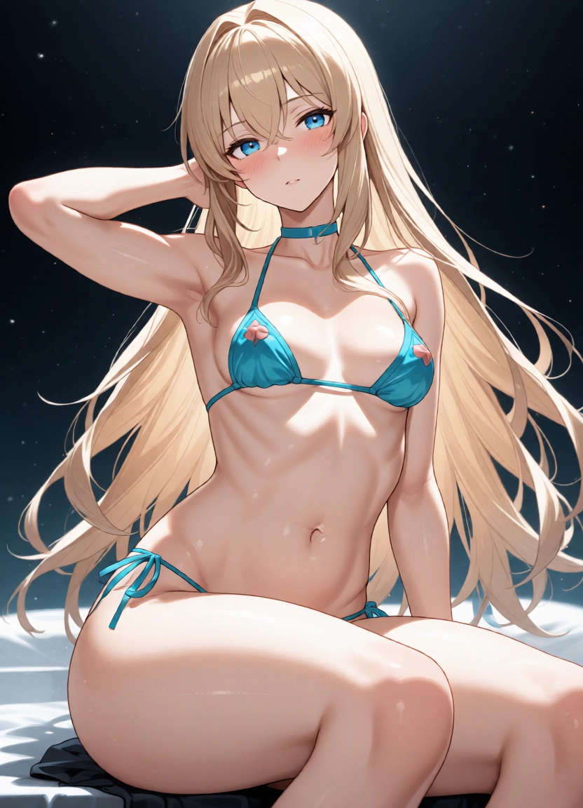 1girl, solo, breasts, blonde hair, swimsuit, long hair · Yamete.gg