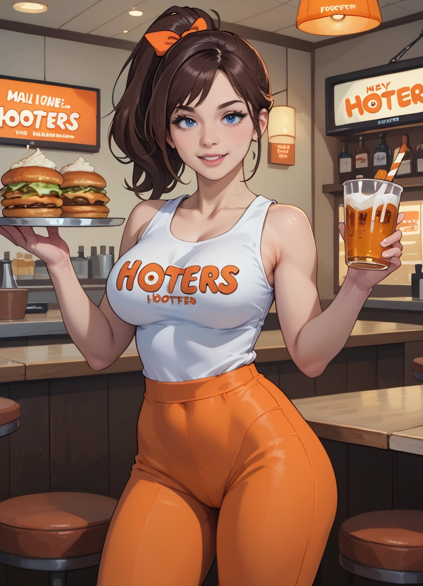 1girl, breasts, cup, solo, blue eyes, smile · Yamete.gg