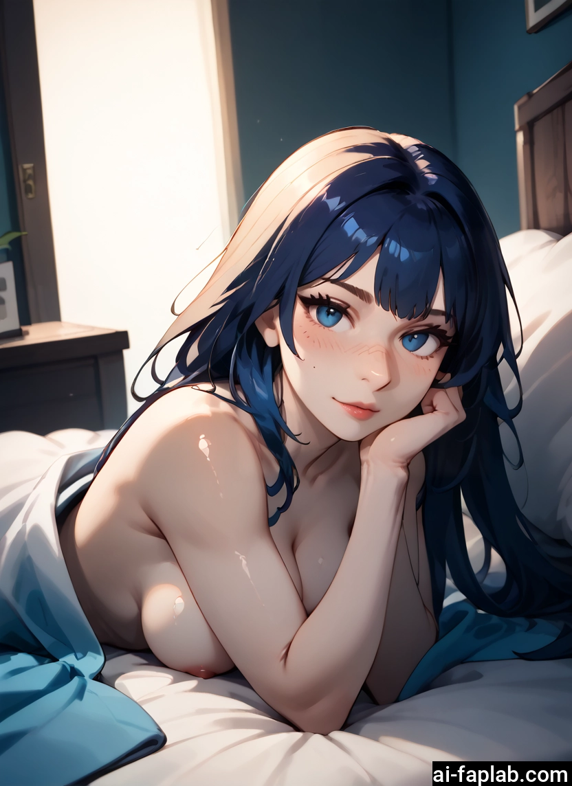 1girl, breasts, blue eyes, solo, nipples, looking at viewer · Yamete.gg