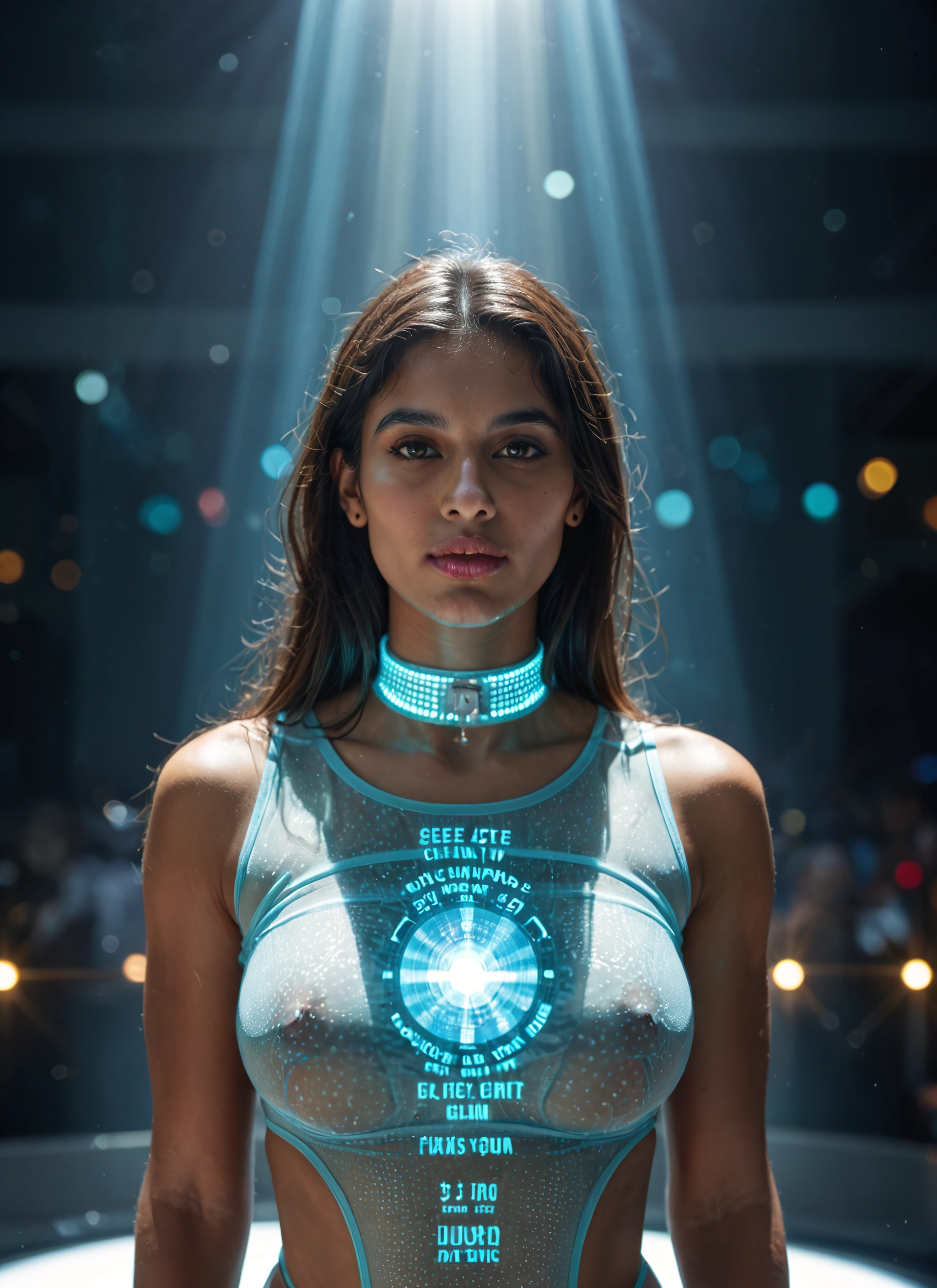 1girl, solo, breasts, see-through, nipples, jewelry · Yamete.gg