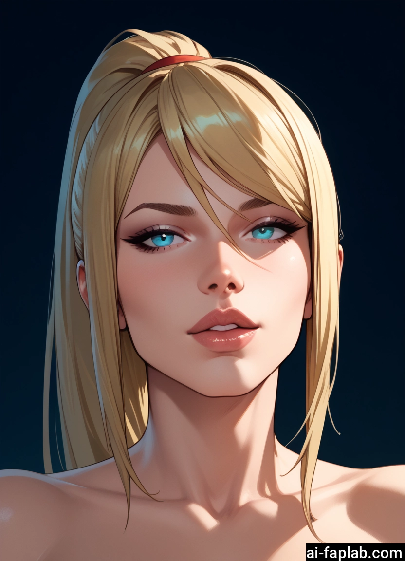 1girl, blonde hair, solo, ponytail, looking at viewer, blue eyes