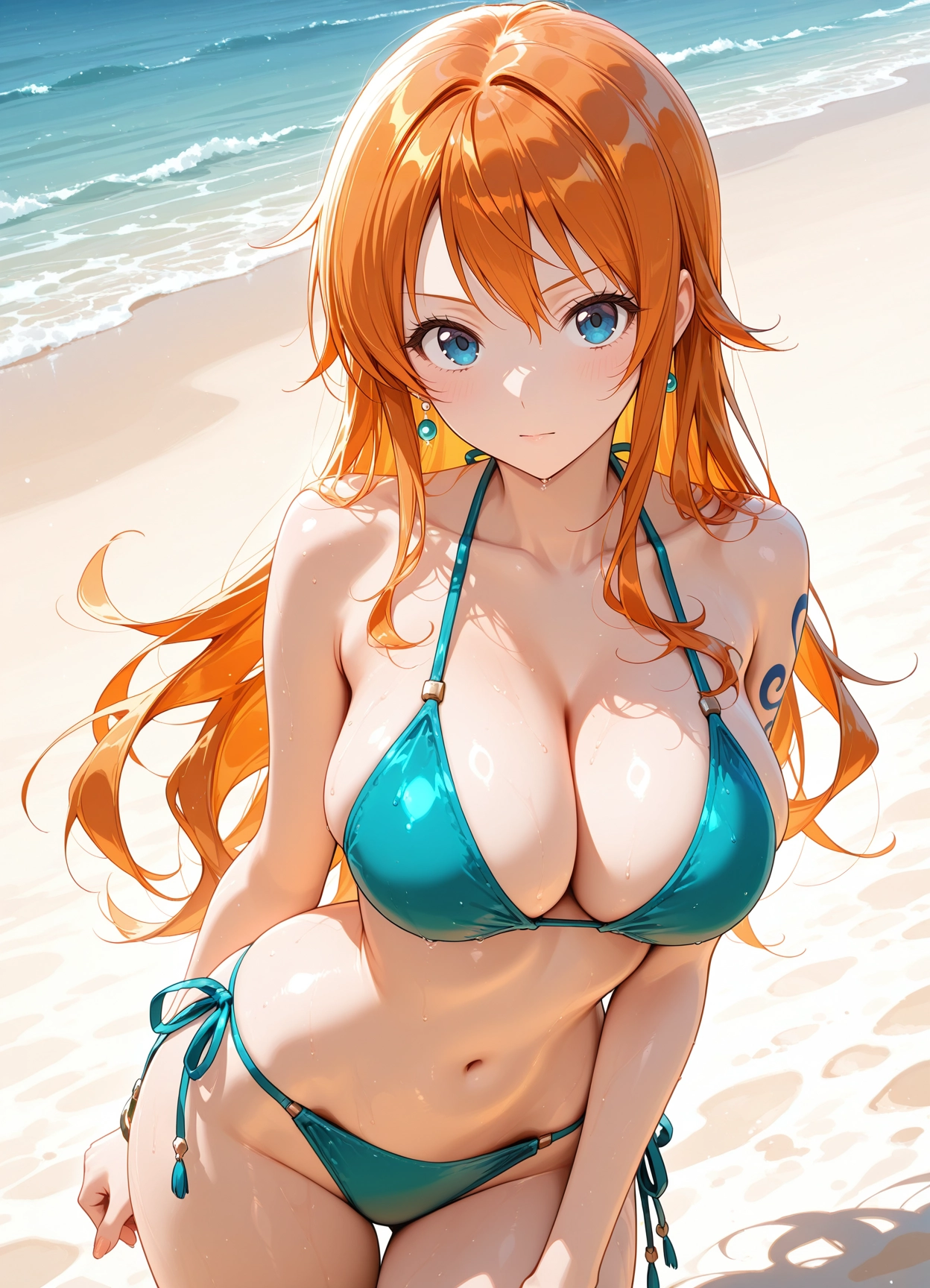 1girl, solo, swimsuit, bikini, breasts, jewelry · Yamete.gg