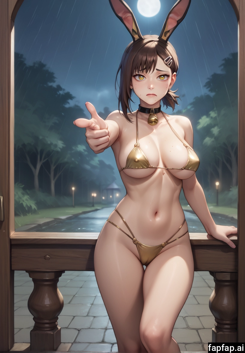 1girl, breasts, swimsuit, animal ears, bikini, navel · Yamete.gg