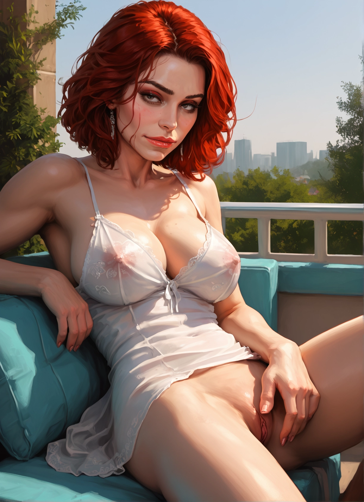 1girl, breasts, solo, pussy, see-through, jewelry · Yamete.gg