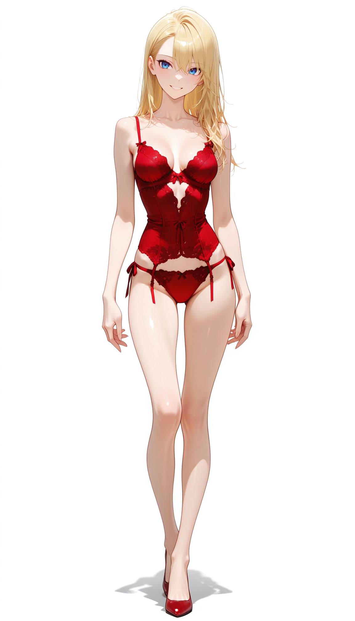 1girl, solo, breasts, underwear, blonde hair, blue eyes · Yamete.gg