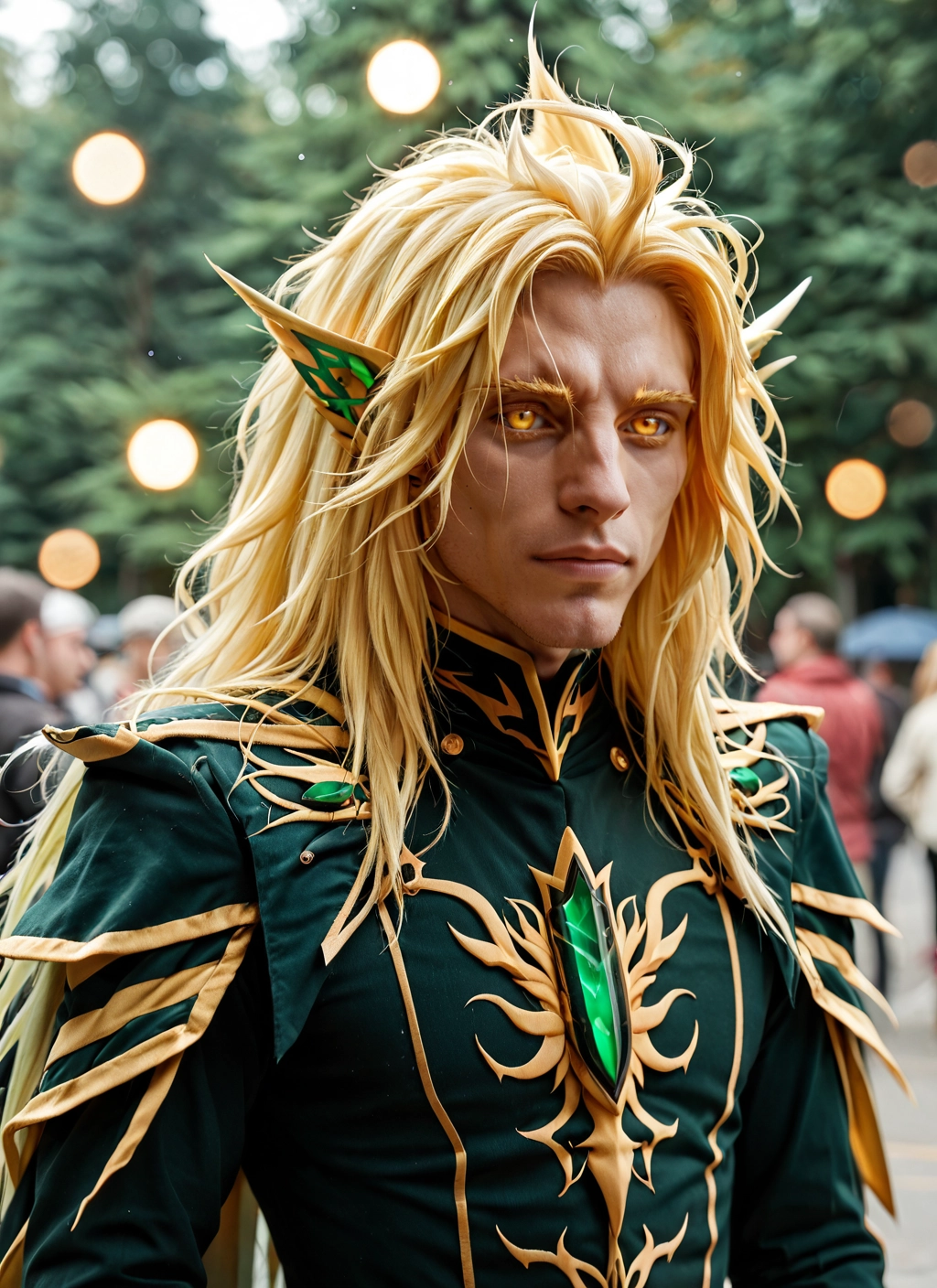 blonde hair, long hair, male focus, 1boy, facial hair, solo focus · Yamete.gg