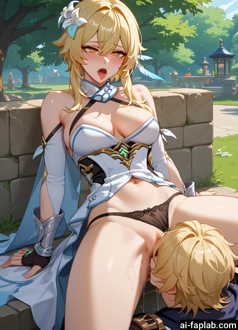 breasts, 1girl, underwear, panties, blonde hair, 1boy · Yamete.gg