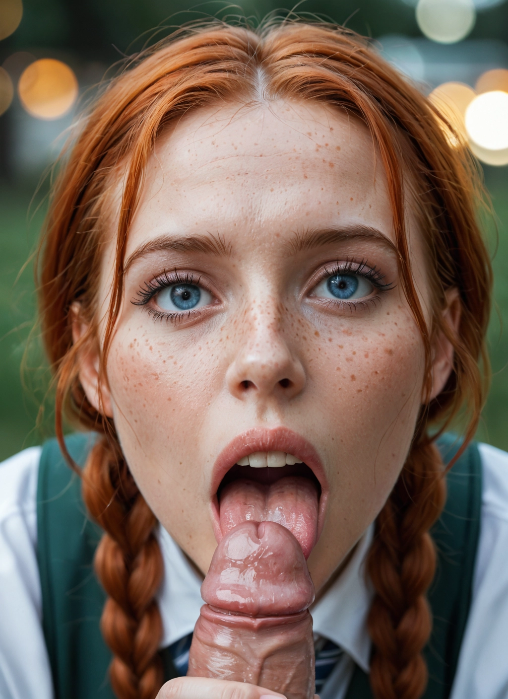 penis, 1girl, fellatio, oral, hetero, freckles