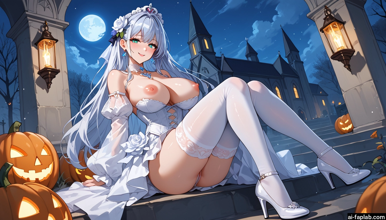 breasts, 1girl, nipples, thighhighs, dress, high heels · Yamete.gg