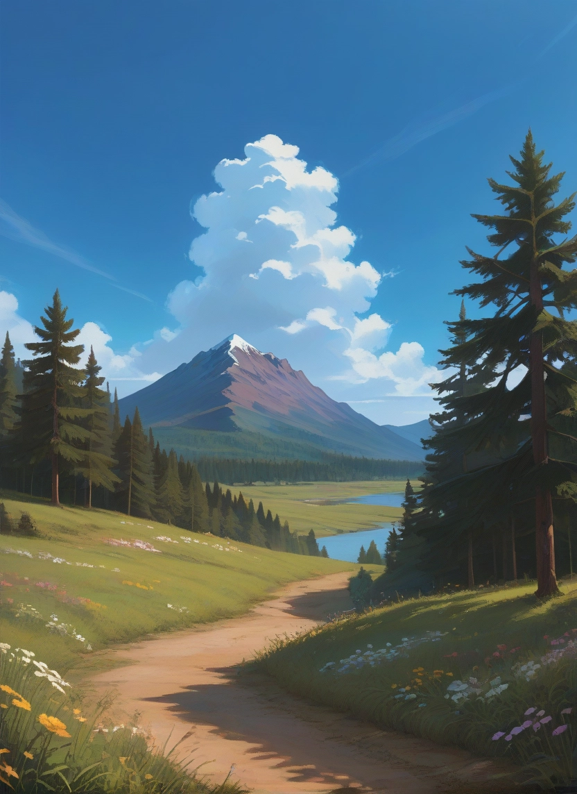 outdoors, scenery, sky, tree, cloud, grass · Yamete.gg
