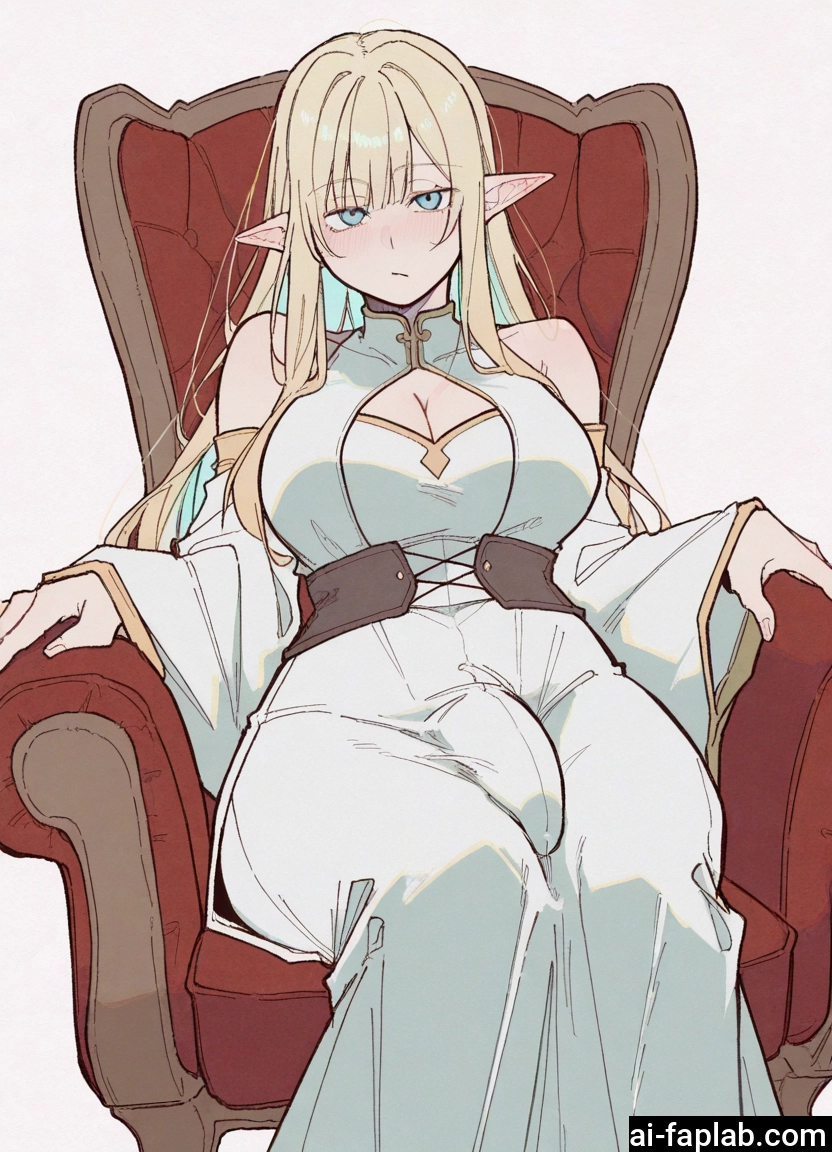 1girl, breasts, pointy ears, blonde hair, solo, long hair · Yamete.gg