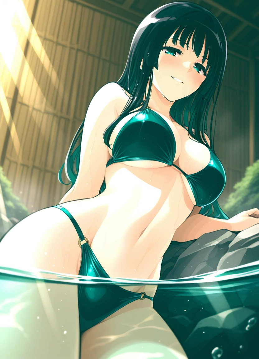1girl, swimsuit, solo, bikini, breasts, wet · Yamete.gg