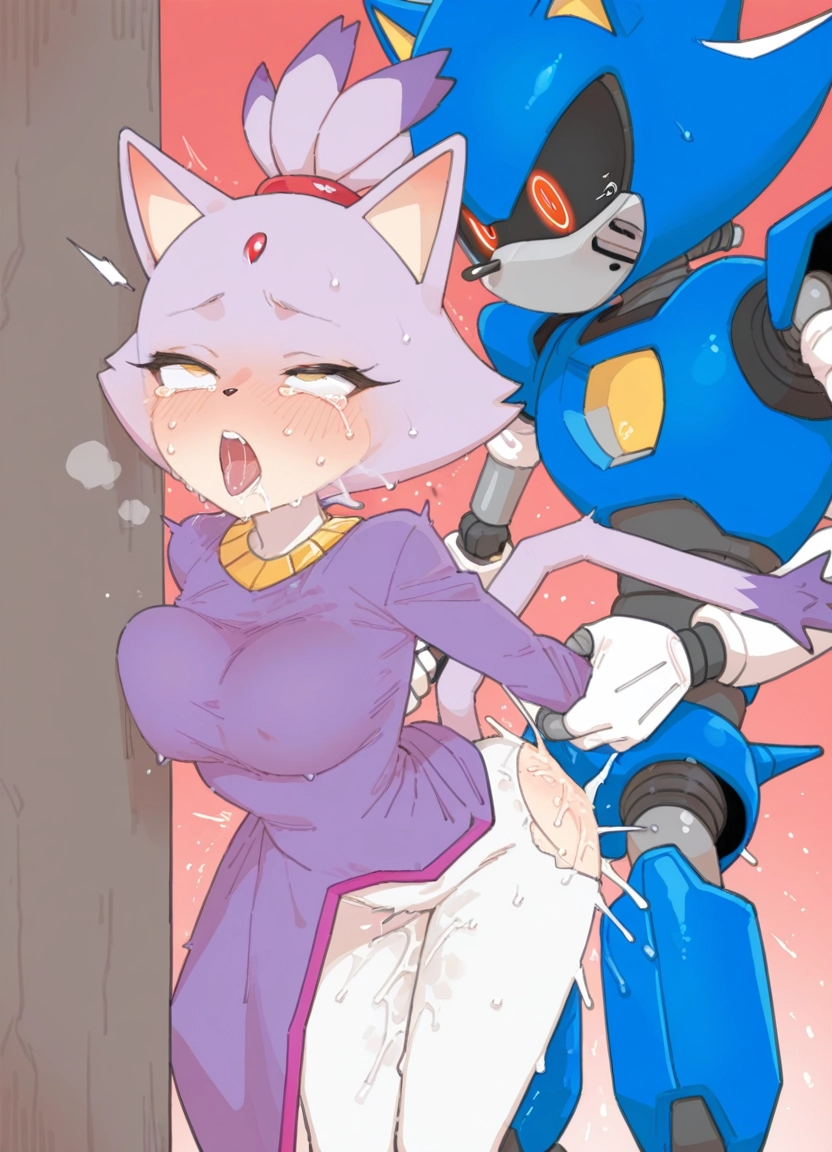 furry, 1girl, hetero, 1boy, breasts, standing sex