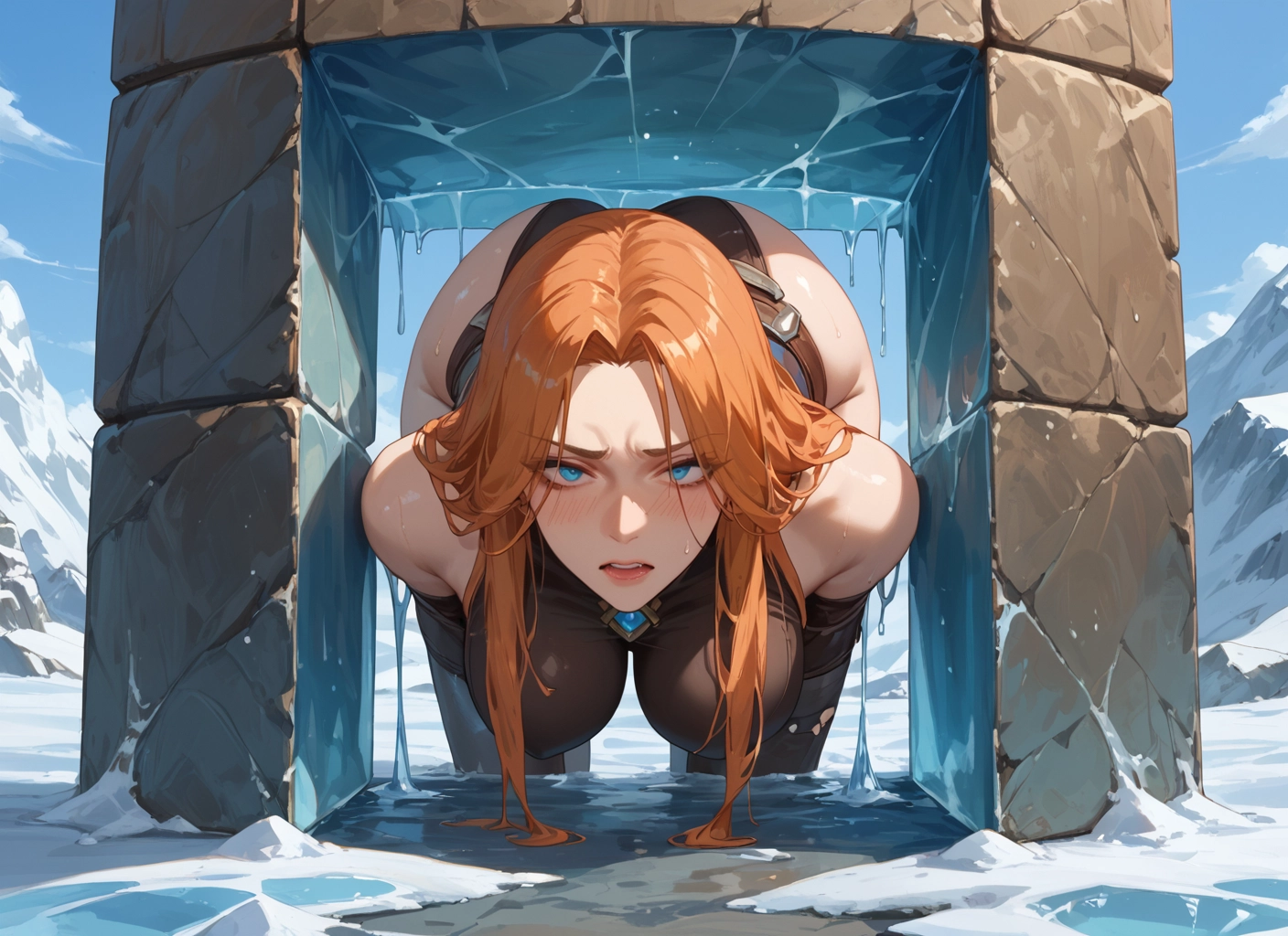 1girl, breasts, blue eyes, solo, long hair, blush · Yamete.gg