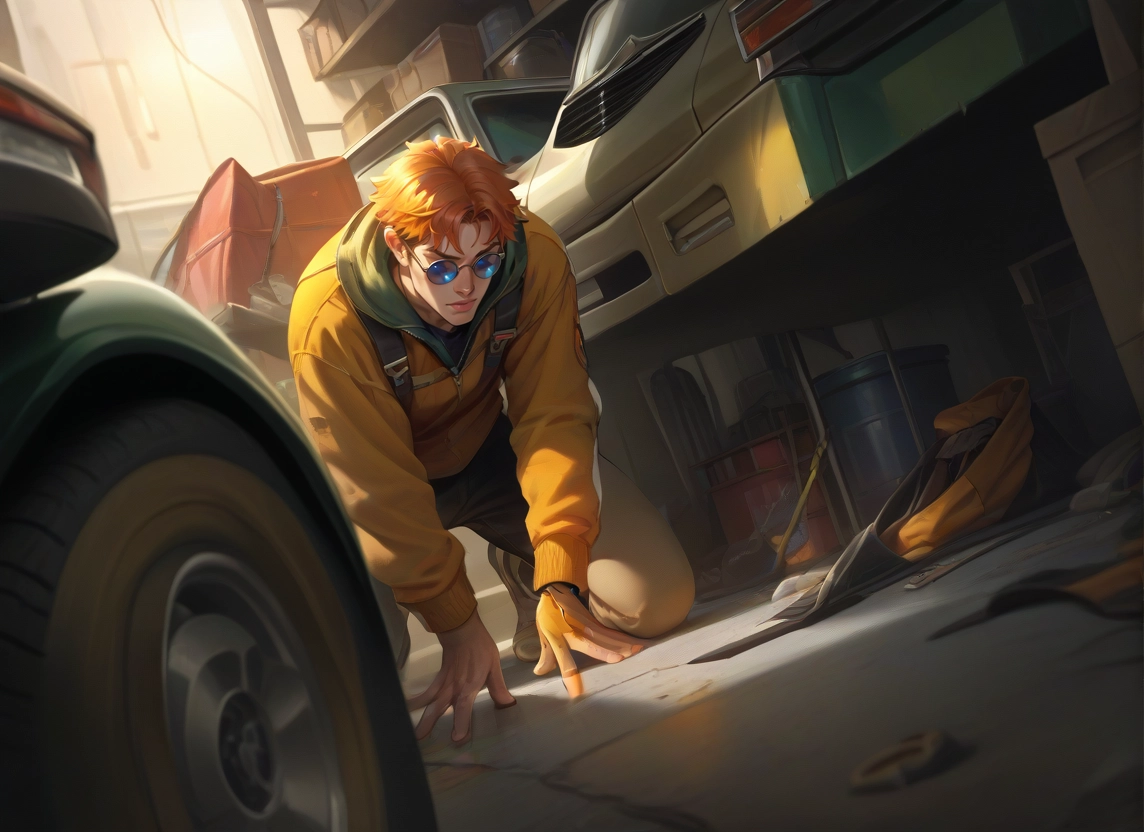 1boy, motor vehicle, ground vehicle, male focus, solo, blue eyes · Yamete.gg