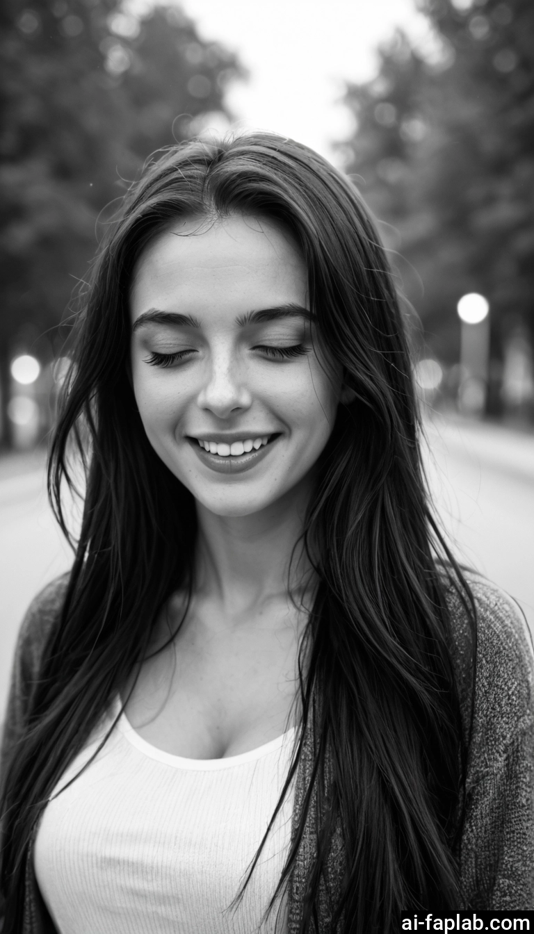 1girl, greyscale, monochrome, solo, long hair, breasts