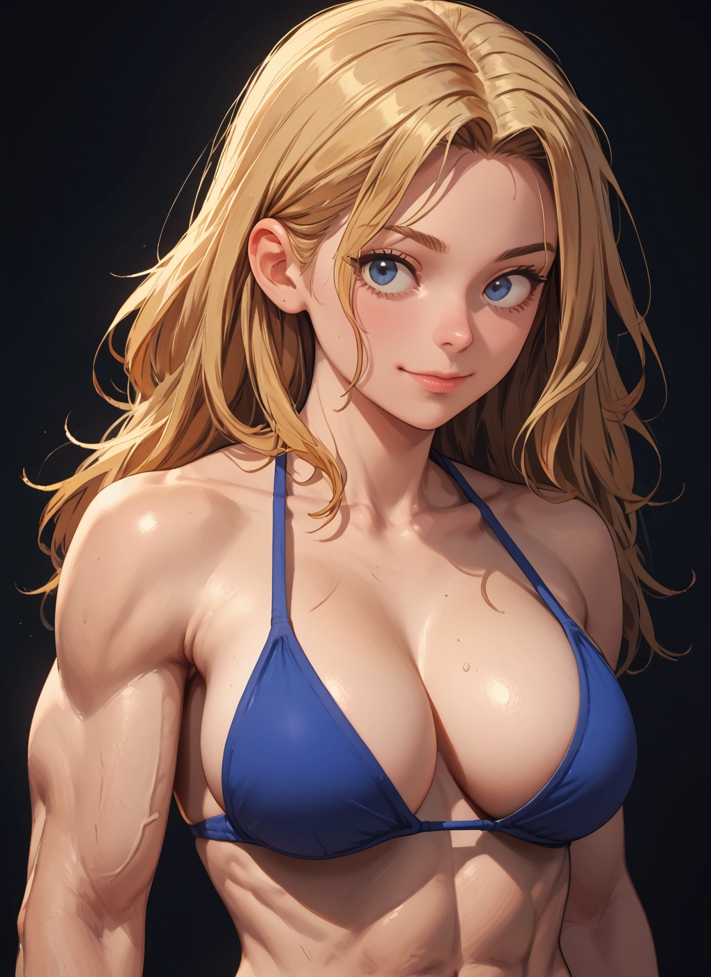1girl, breasts, blue eyes, blonde hair, swimsuit, solo · Yamete.gg