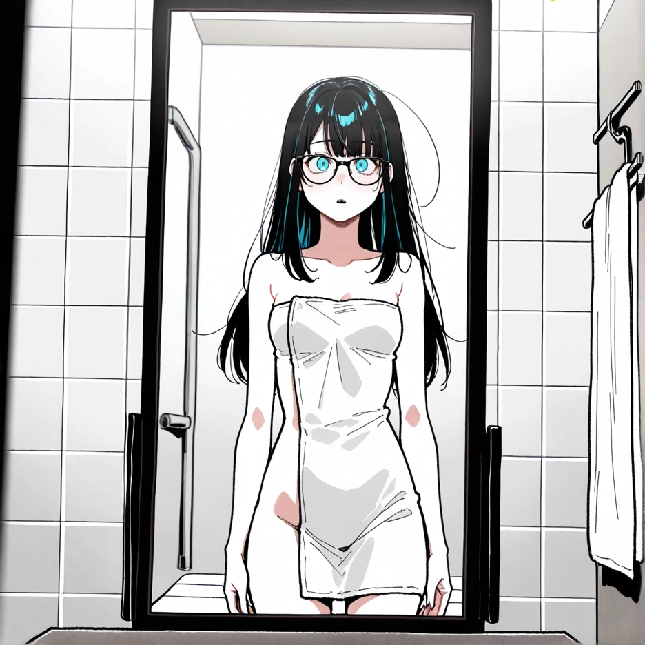 1girl, breasts, nipples, solo, glasses, nude · Yamete.gg