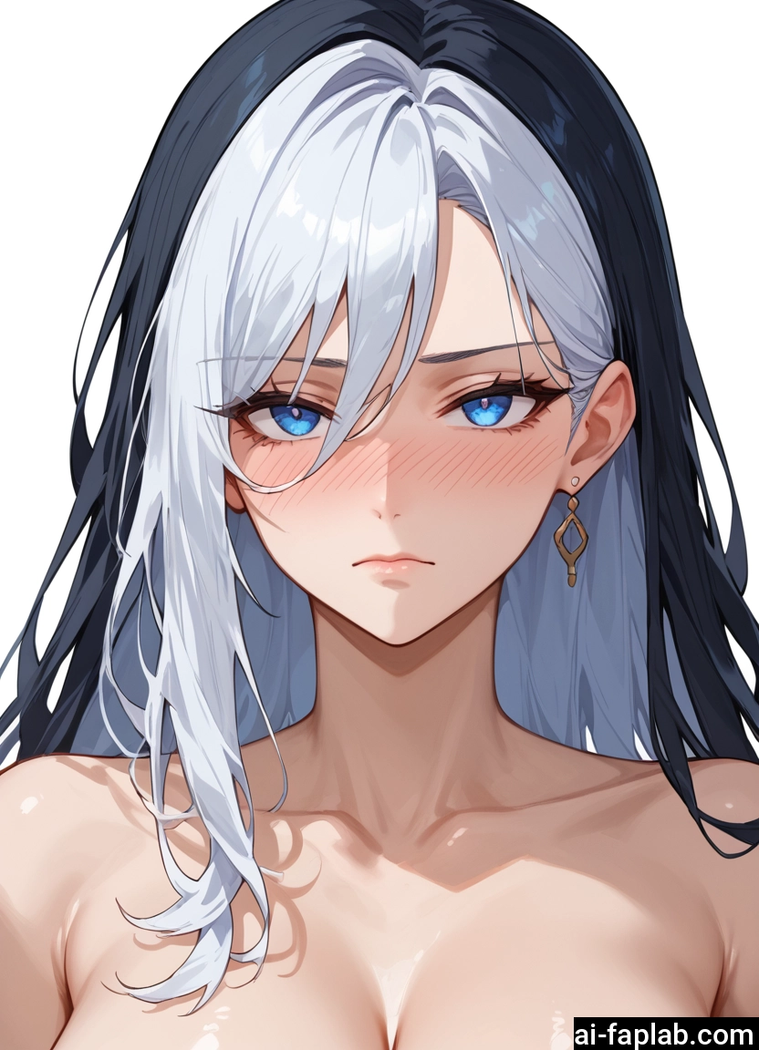 1girl, blue eyes, breasts, jewelry, earrings, blush · Yamete.gg