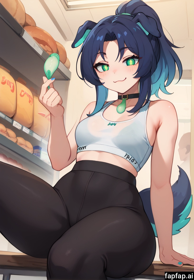 1girl, dog ears, animal ears, green eyes, tail, dog tail · Yamete.gg