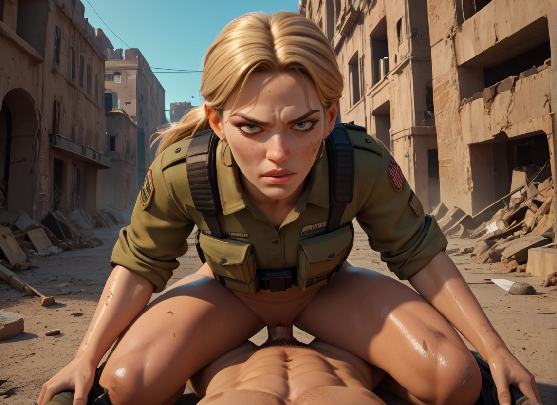 1girl, 1boy, hetero, sex, blonde hair, girl on top