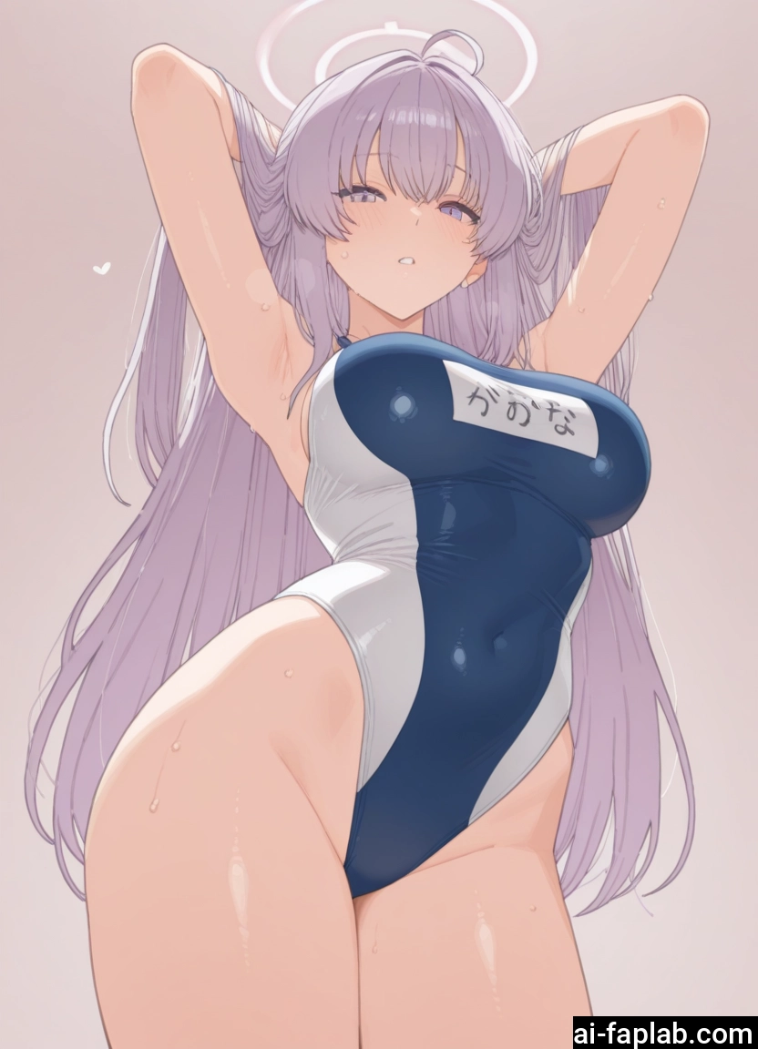 1girl, swimsuit, breasts, long hair, one-piece swimsuit, solo · Yamete.gg